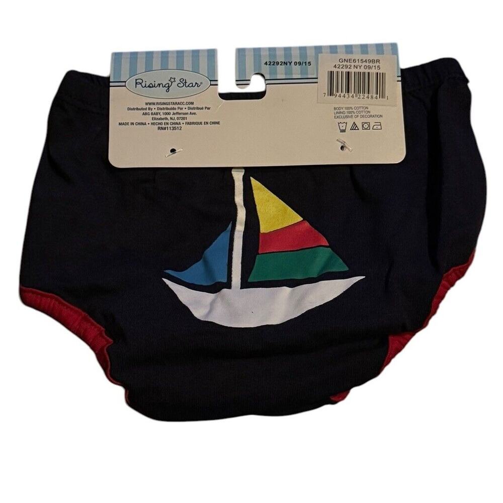 Rising Star Sailboat Diaper Cover 0 - 12‎ Months Baby Shower Gift Sailor NEW